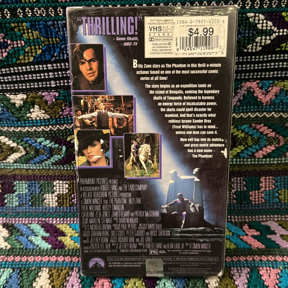 📼 The PHANTOM on VHS unopened in original factory seal. Hologram slip sleeve.👀 - Picture 4 of 8